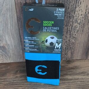 Puma Youth M 2 Pair NWT Mesh Comfort Toe Soccer Socks           M306